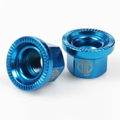 BLB Brick Lane Bikes Écrous De Piste Écrous D'essieu M10 Paire - HR - Bleu