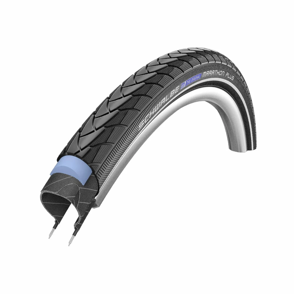 Schwalbe Pneu Marathon Plus - 26x1.75 Inch - SmartGuard - Bandes Réfléchissantes - Noir 1 Schwalbe Pneu Marathon Plus - 26x1.75 Inch - SmartGuard - Bandes Réfléchissantes - Noir