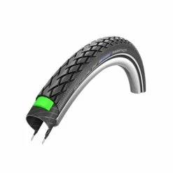 Schwalbe Pneu Marathon - 26x1.25 Inch - GreenGuard - Bandes Réfléchissantes - Noir