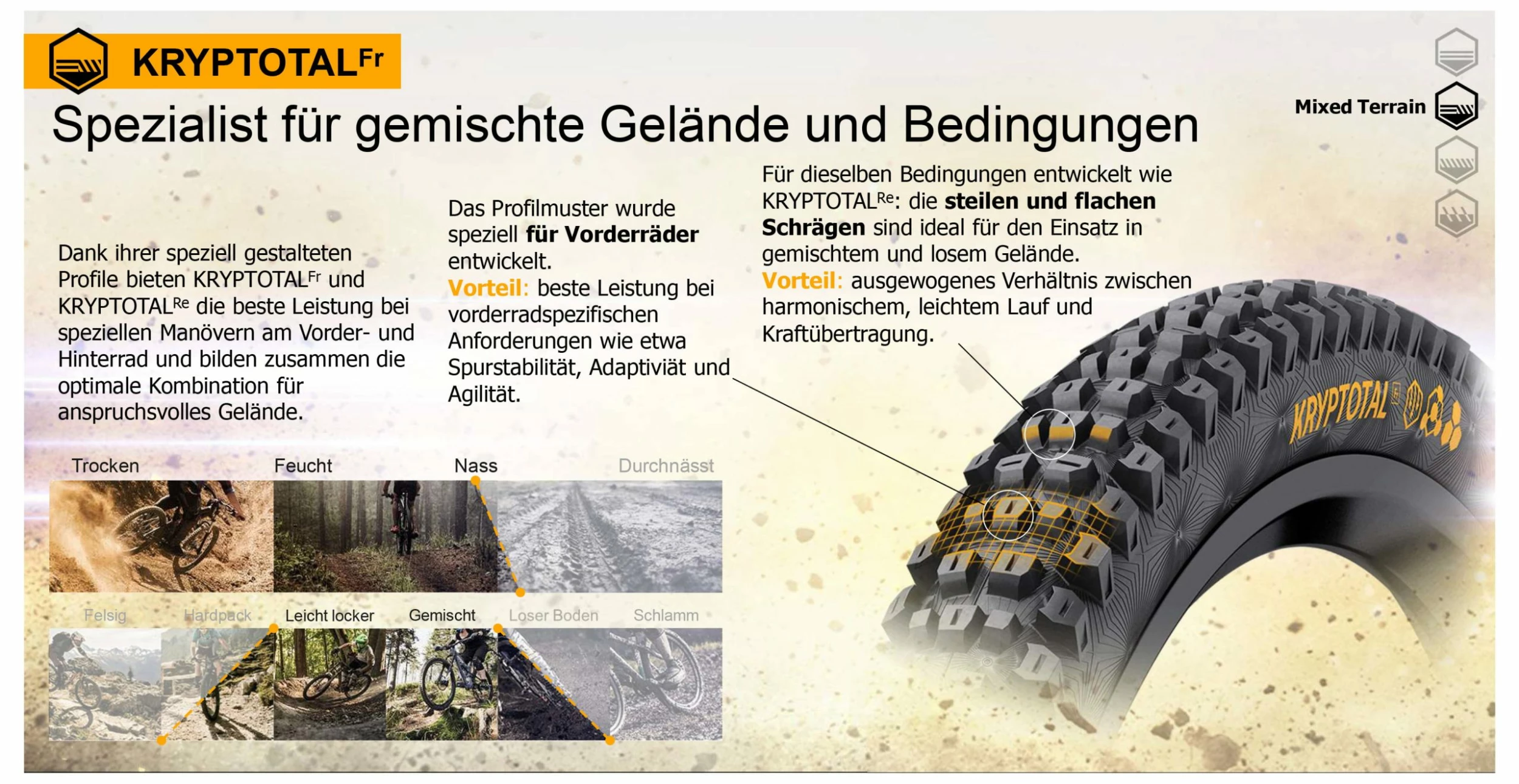 Continental Kryptotal-F Enduro TL-Ready E-25 Falt Soft Noir / Noir Skin - 60-622 2 Continental Kryptotal-F Enduro TL-Ready E-25 Falt Soft Noir / Noir Skin - 60-622 – Image 2
