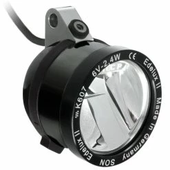 SON Projecteur LED Suspendu Edelux II Pour Dynamos De Moyeu Anodisé Noir